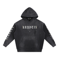 Kryptix-Vintage Washed Frayed Fleece Hoodie