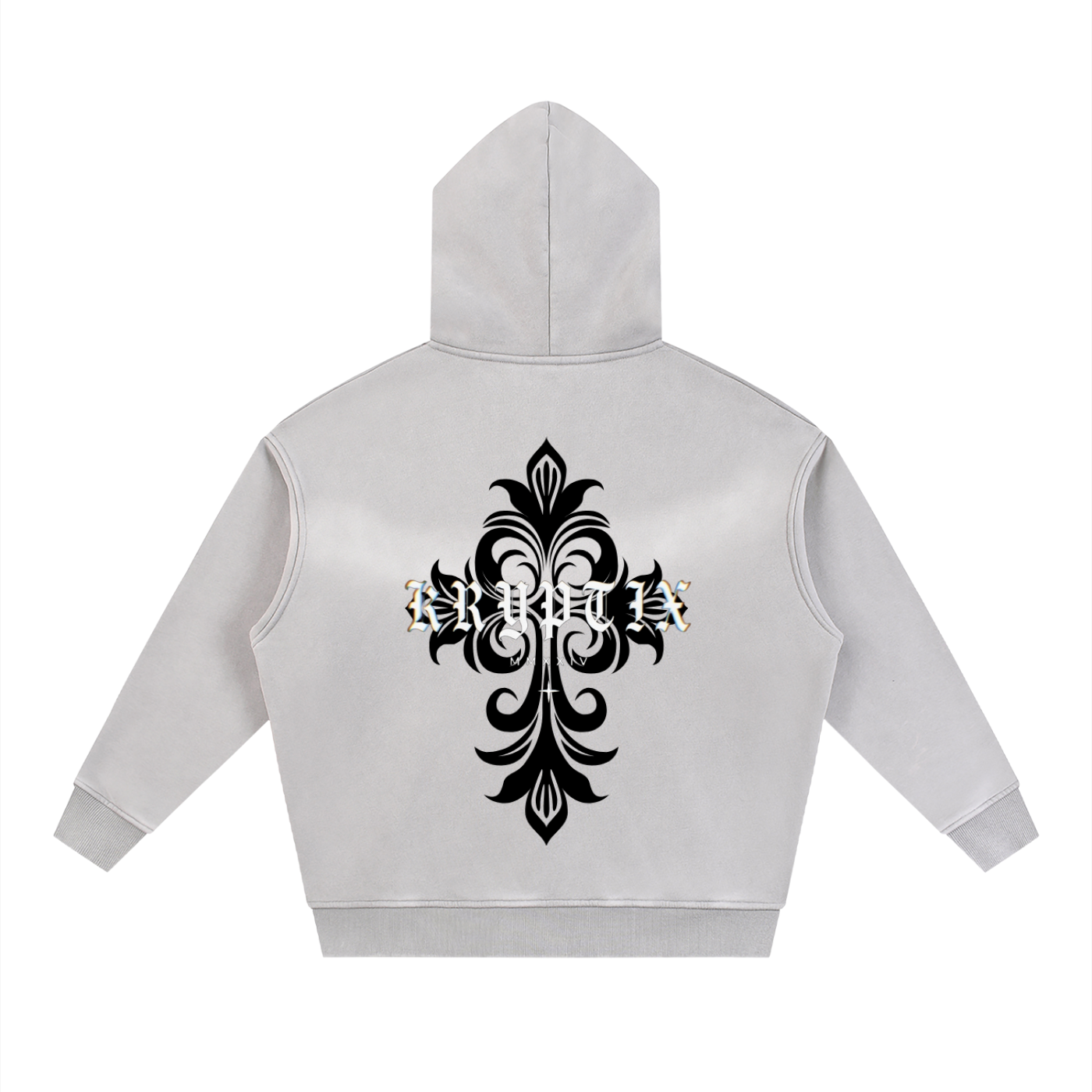 Krpytix-Two-way Zipper Boxy Fleece Hoodie