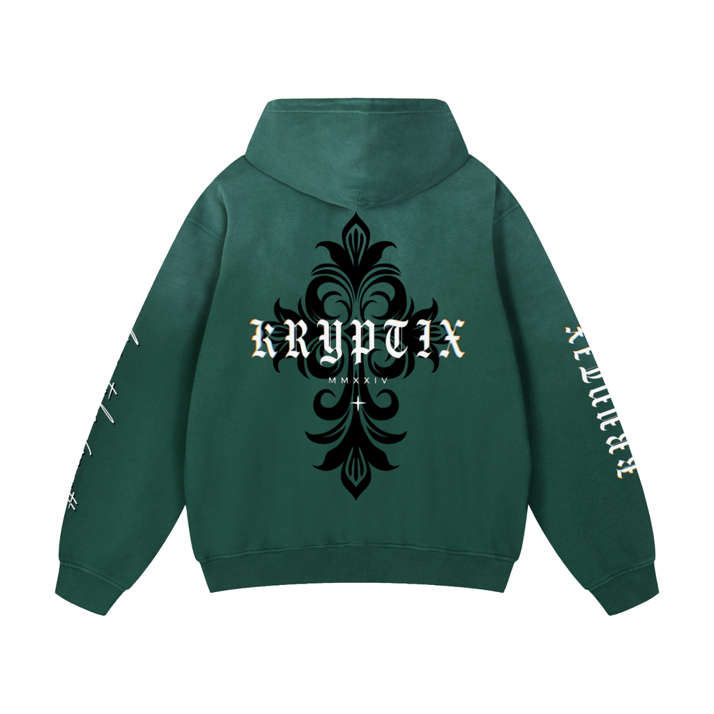 Kryptix-Heavyweight Sunfade Baggy Hoodie