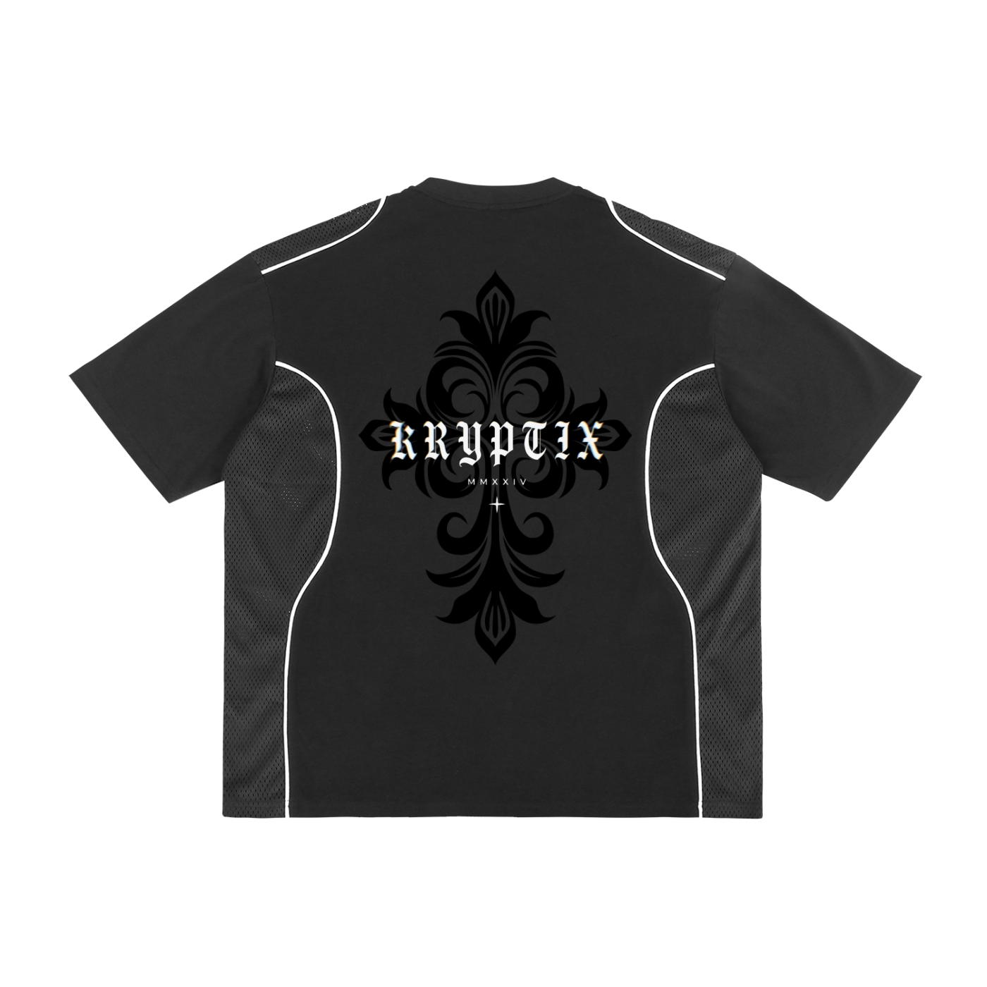 Kryptix-Contrast Piped Panel T-Shirt