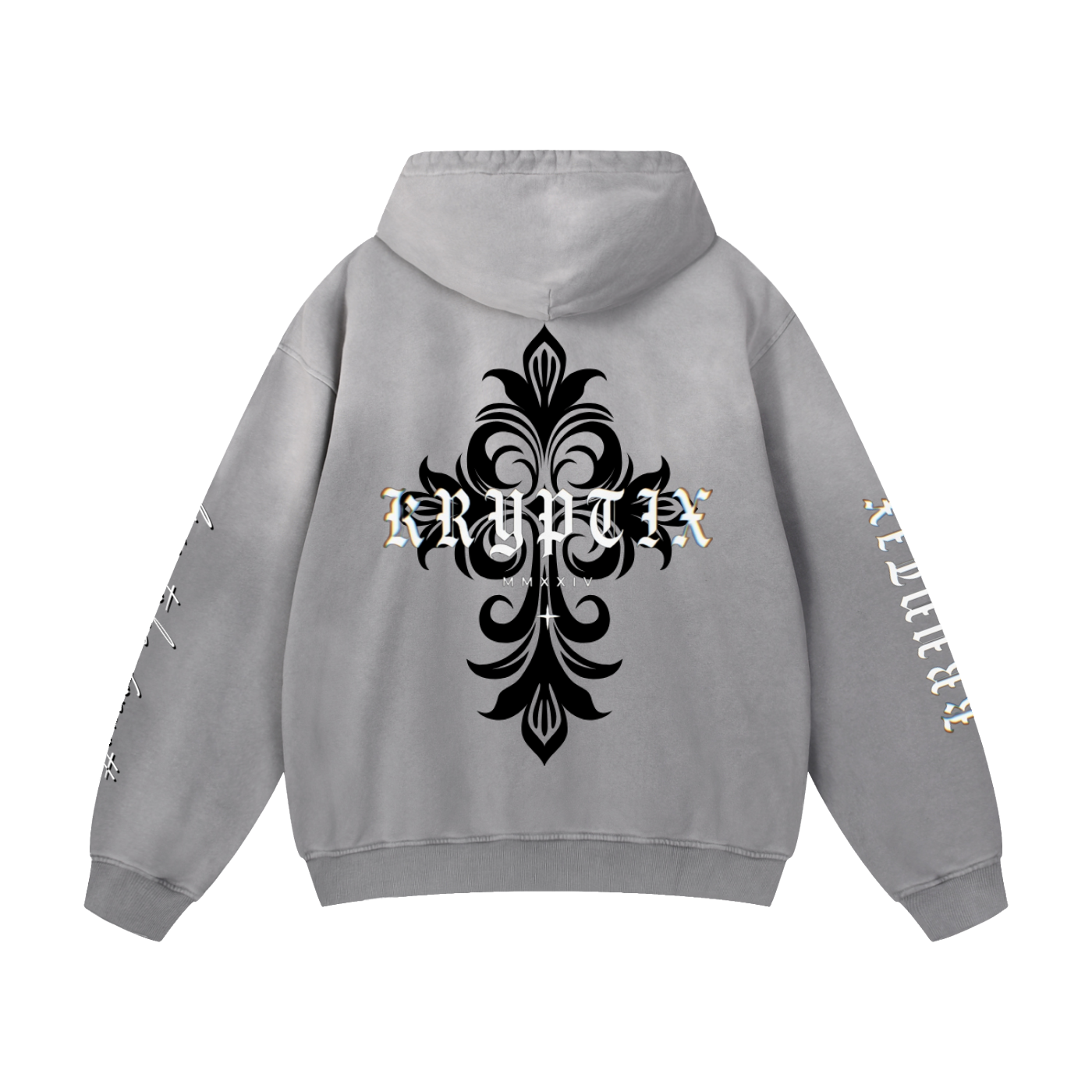 Kryptix-Heavyweight Sunfade Baggy Hoodie