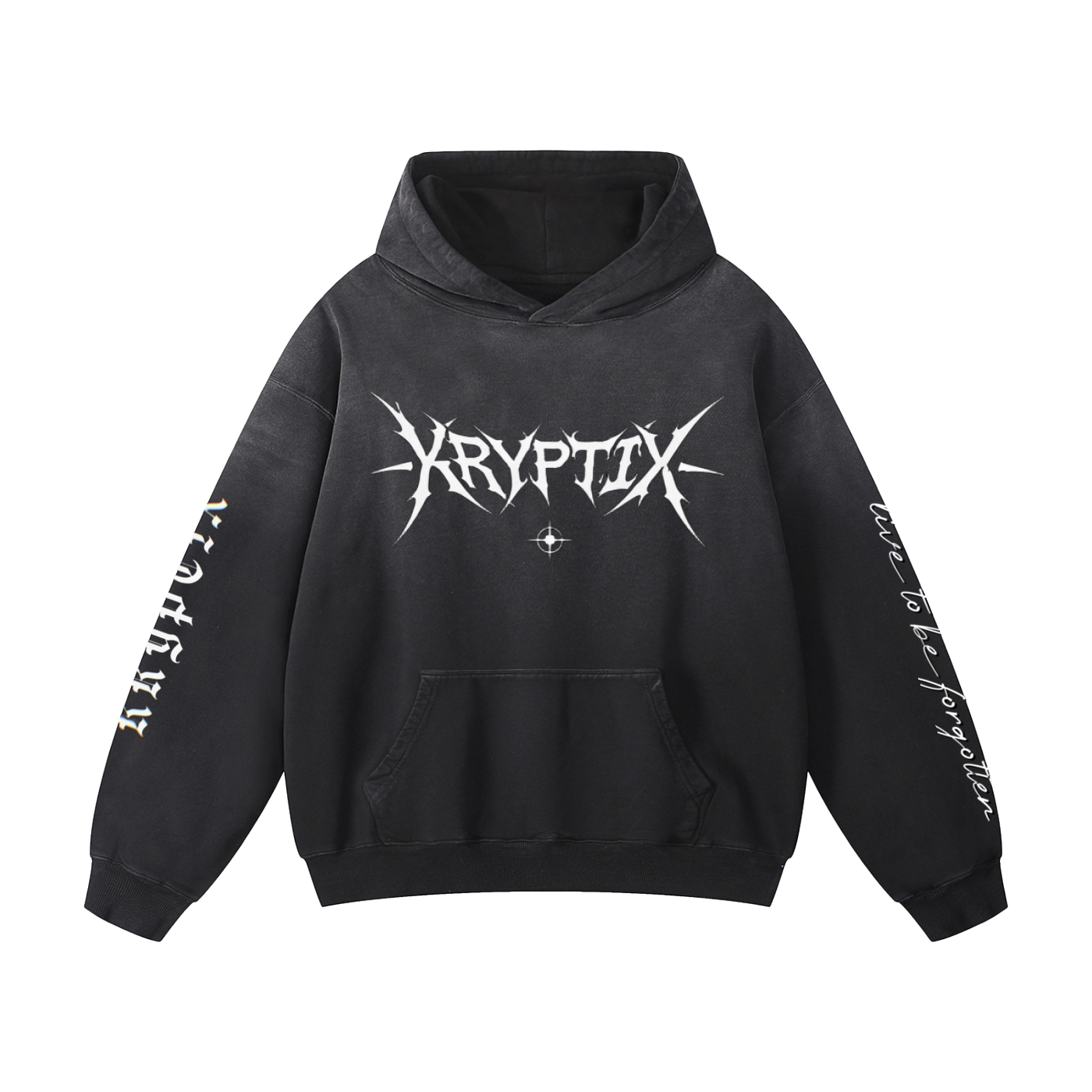 Kryptix-Heavyweight Sunfade Baggy Hoodie