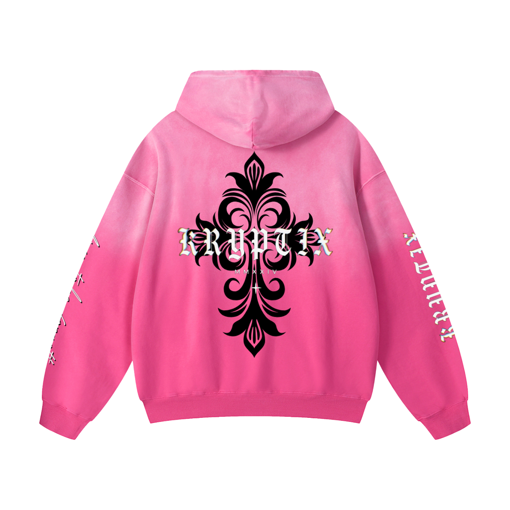 Kryptix-Heavyweight Sunfade Baggy Hoodie